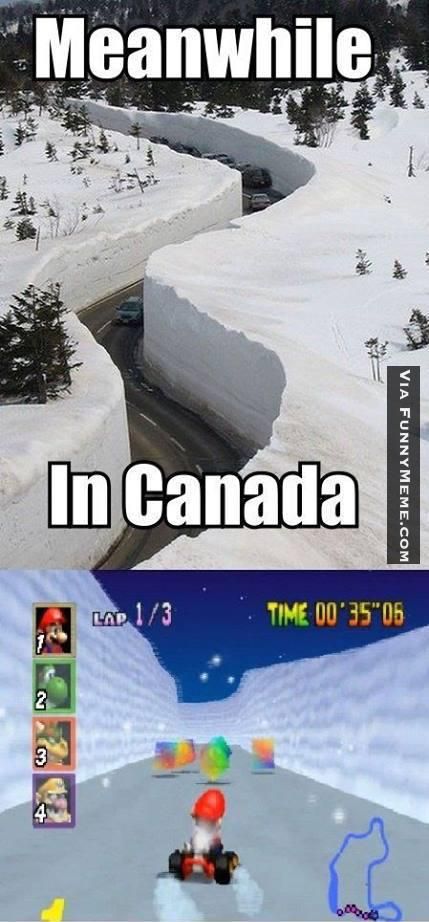 Image result for meanwhile in canada mario kart