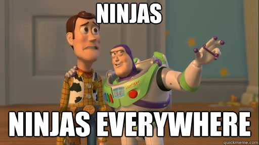 Ninjas ninjas everywhere - Everywhere - quickmeme