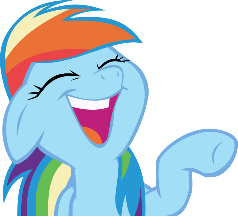 Image result for rainbow dash laughing