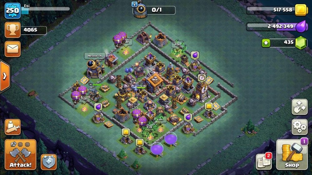 Sell clash of clans account townhall 13 level 250 Code 1155 ...