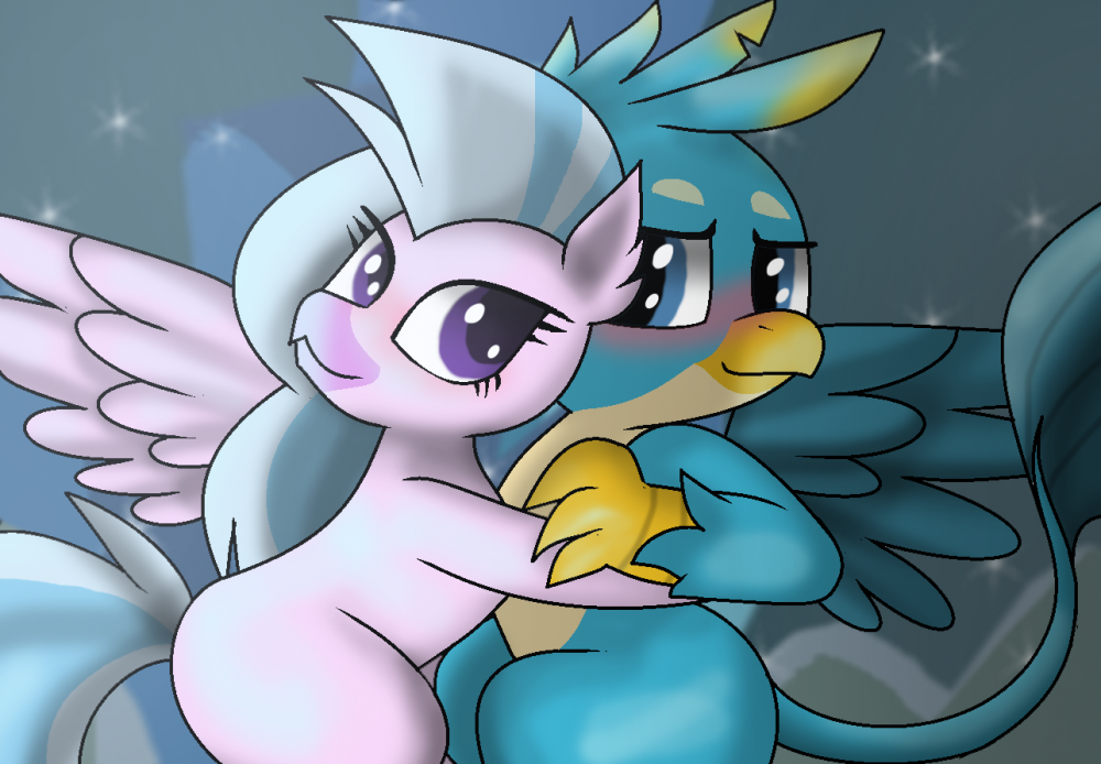 1814195__safe_artist-colon-tinkponypie_gallus_silverstream_what+lies+beneath_spoiler-colon-s08e22_blushing_cave_classical+hippogriff_cute_female_gallst.png