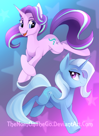 Image result for starlight glimmer and trixie mlp fan art