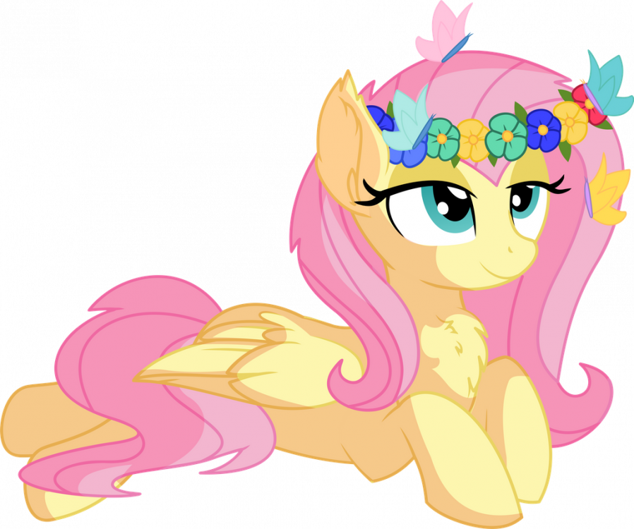 fluttershy_vector_35___flowers_and_butte