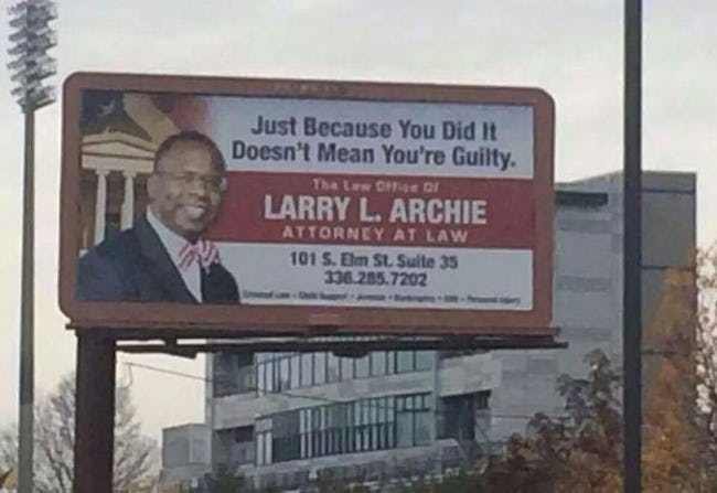 Image result for FUNNY LAWYER BILLBOARD
