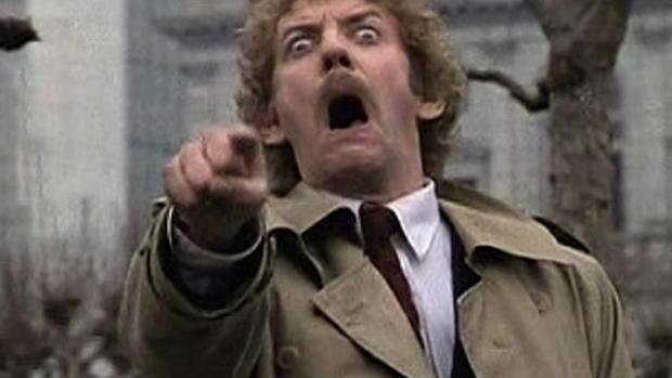 donald sutherland body snatchers point Blank Template - Imgflip