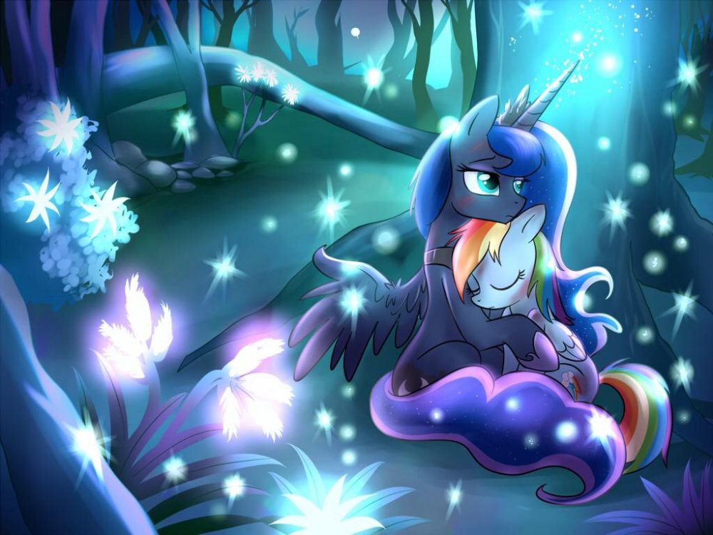 Image result for Luna and Rainbow Dash