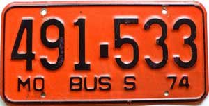 1974-Missouri-school-bus-old-license-pla