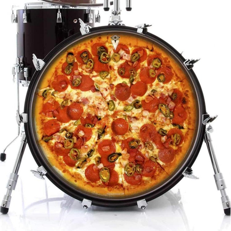 Pepperoni Pizza Graphic Drum Head Art - All Styles and Sizes – Visionary  Drum