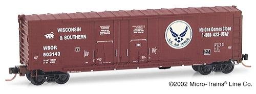 N Scale - Micro-Trains - 75090 - Boxcar, 50 Foot, Steel - Wisconsin &  Southern - 503143