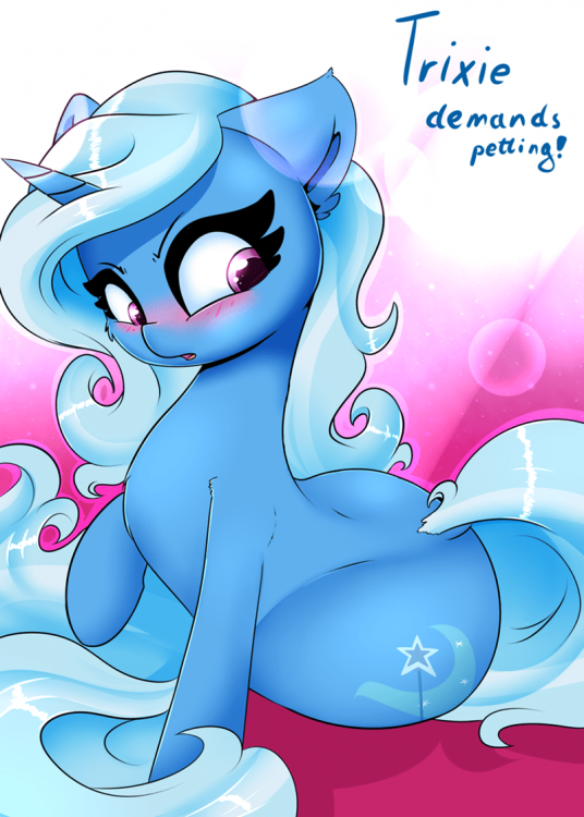 Image result for mlp trixie demands petting