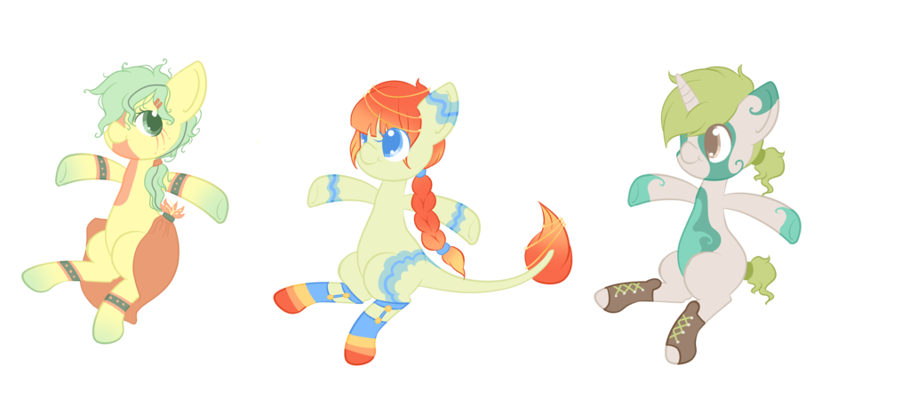 Adopted these 3 cute ponies! by Daneon