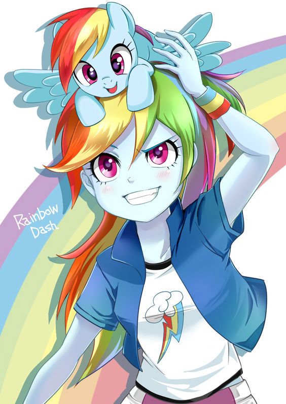 Rainbow Dash pony and Equestria Girl!