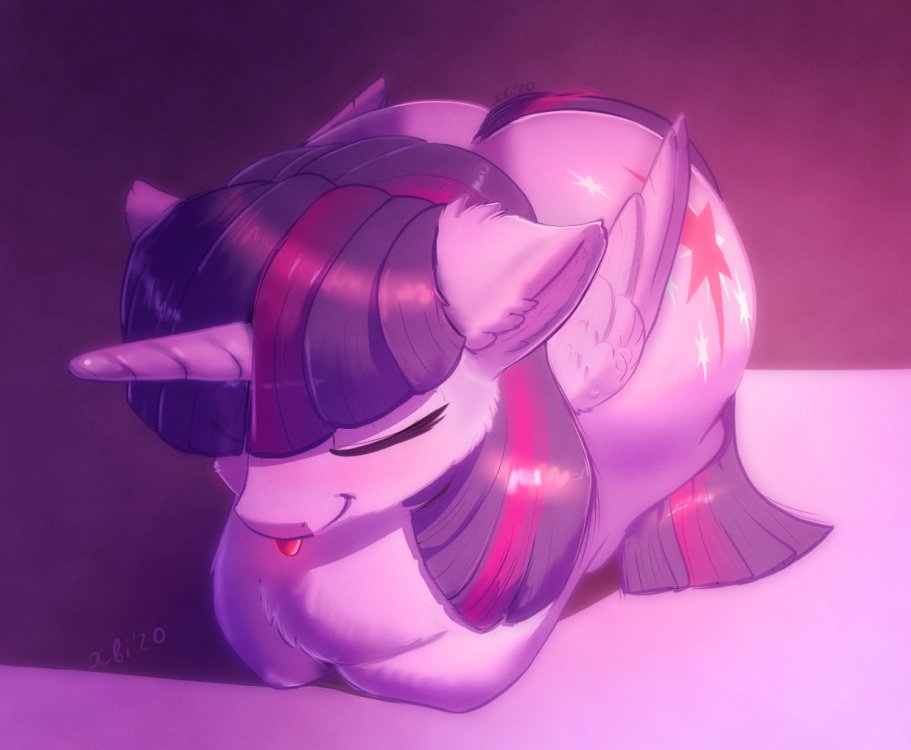 Twilight Sparkle ponyloaf, glow light effects