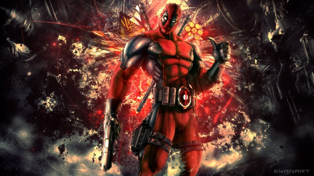 Deadpool, Logo, Black, Red, Superhero, Comics, Pistol, Movies ...