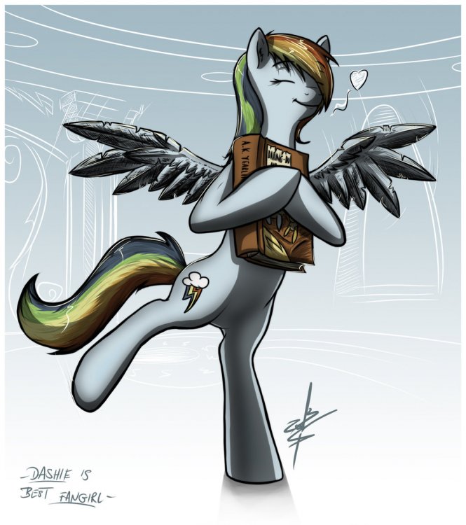 494736 - artist:slawomiro, bipedal, book, daring don't, eyes ...