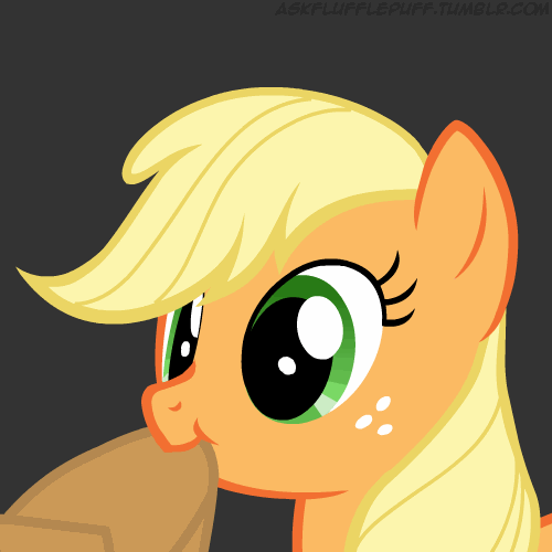 Applejack eating her hat #GIF by StoneHot316 on deviantART1 (With ...
