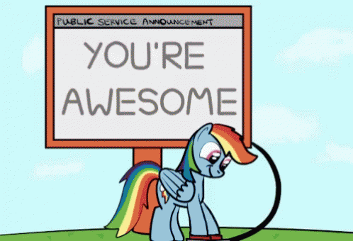 Youre Awesome Pony GIF - YoureAwesome Pony RainbowDash - Discover ...