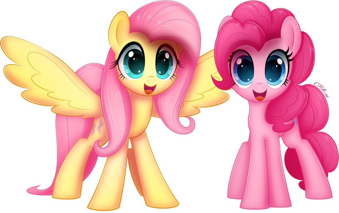 555198__safe_pinkie+pie_fluttershy_cute_