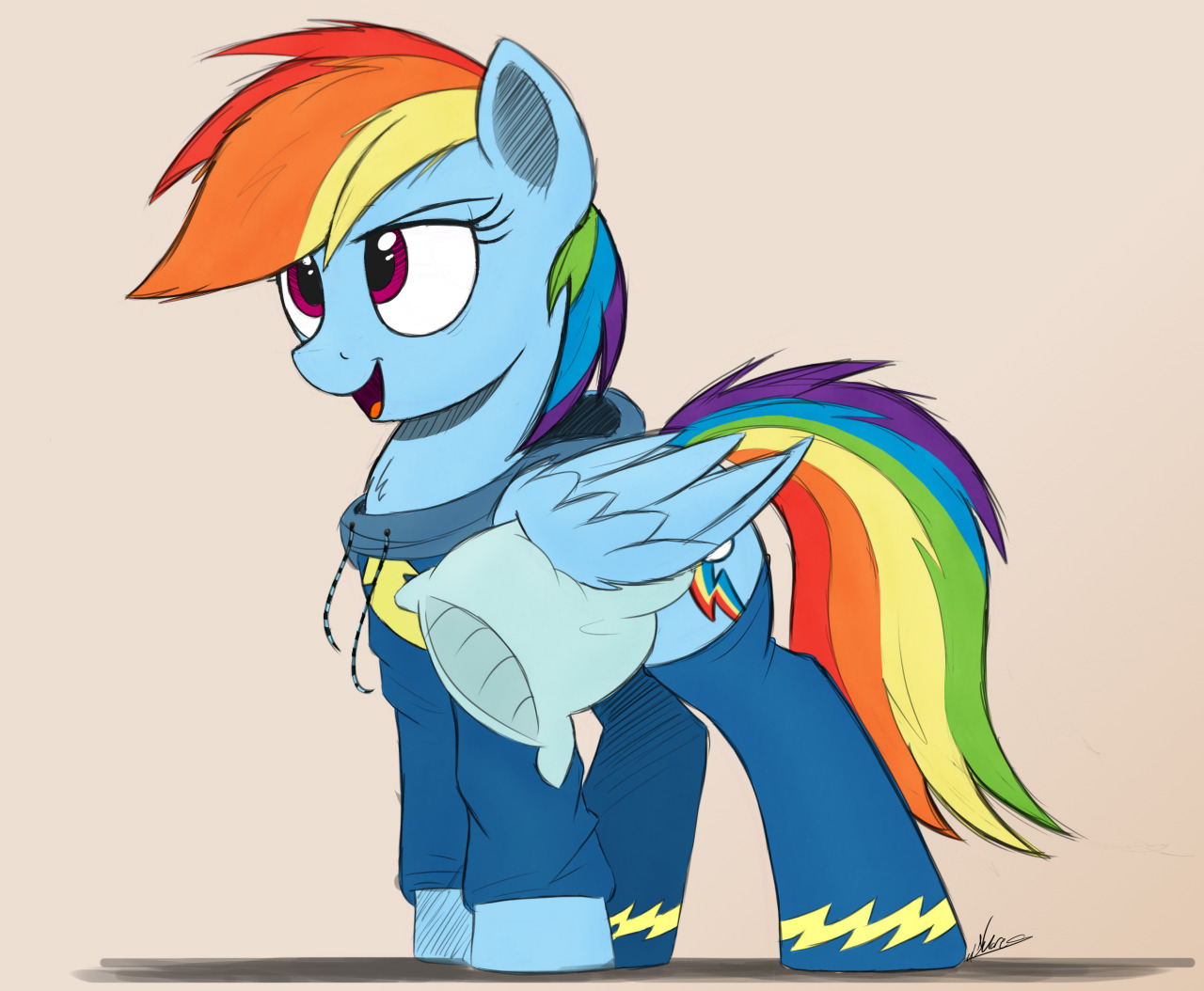 1404858__safe_artist-colon-ncmares_edit_rainbow+dash_clothes_colored_color+edit_hoodie_open+mouth_pillow_sketch_solo_stockings_thigh+highs_wing+hold.jpeg