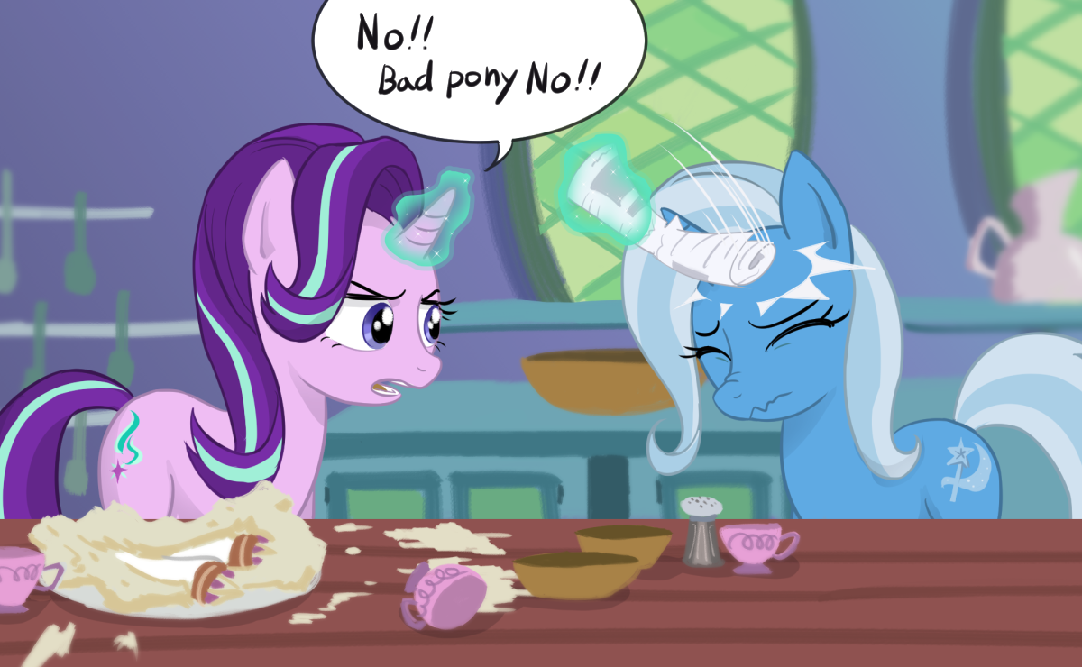 1415256__safe_artist-colon-ta-dash-na_starlight+glimmer_trixie_all+bottled+up_spoiler-colon-s07e02_cup_cute_dialogue_eyes+closed_female_hitting_levitat.png