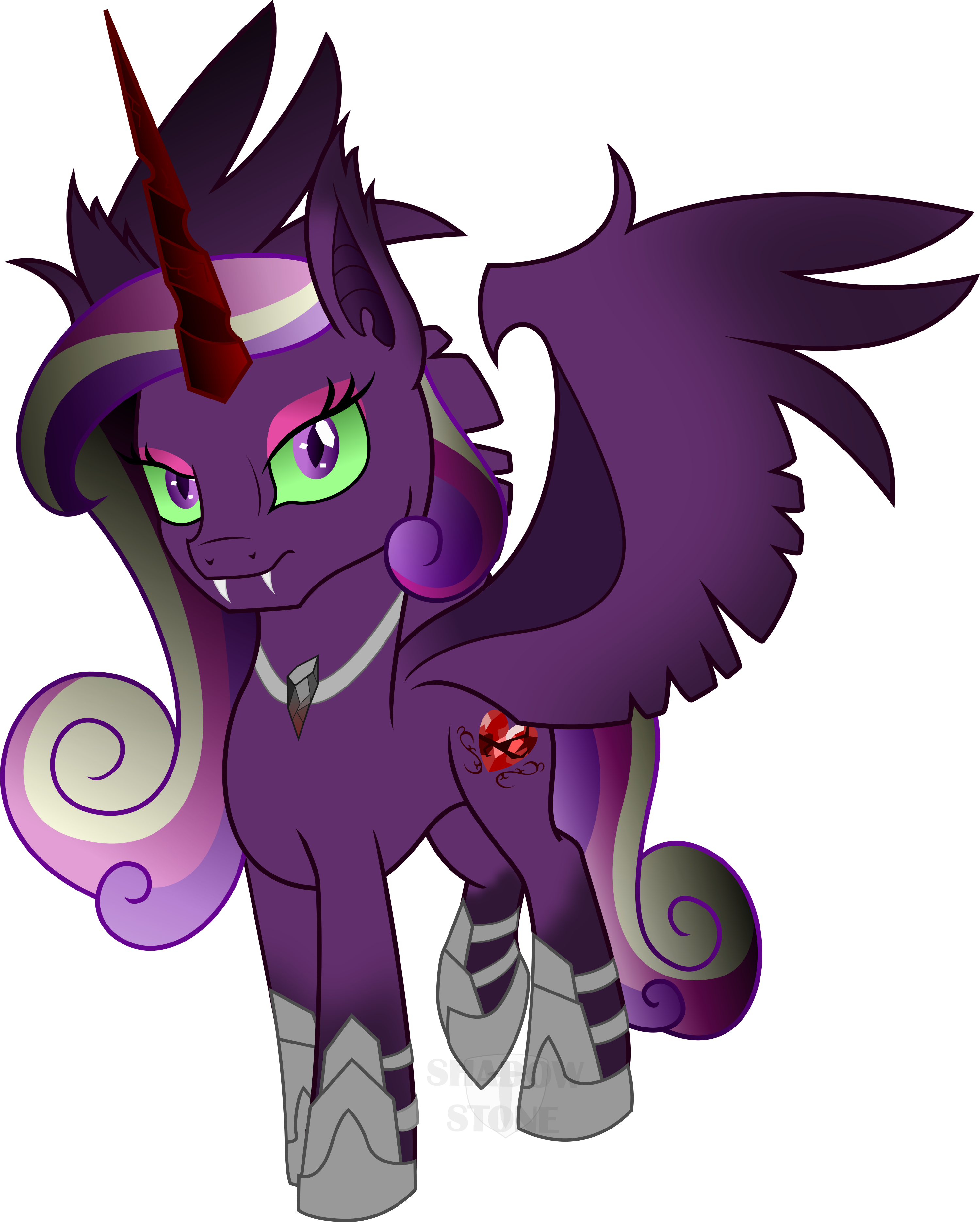 1413697__safe_artist-colon-theshadowstone_princess+cadance_alicorn_corrupted_fangs_female_looking+at+you_mare_nightmarified_pony_simple+background_smil.png