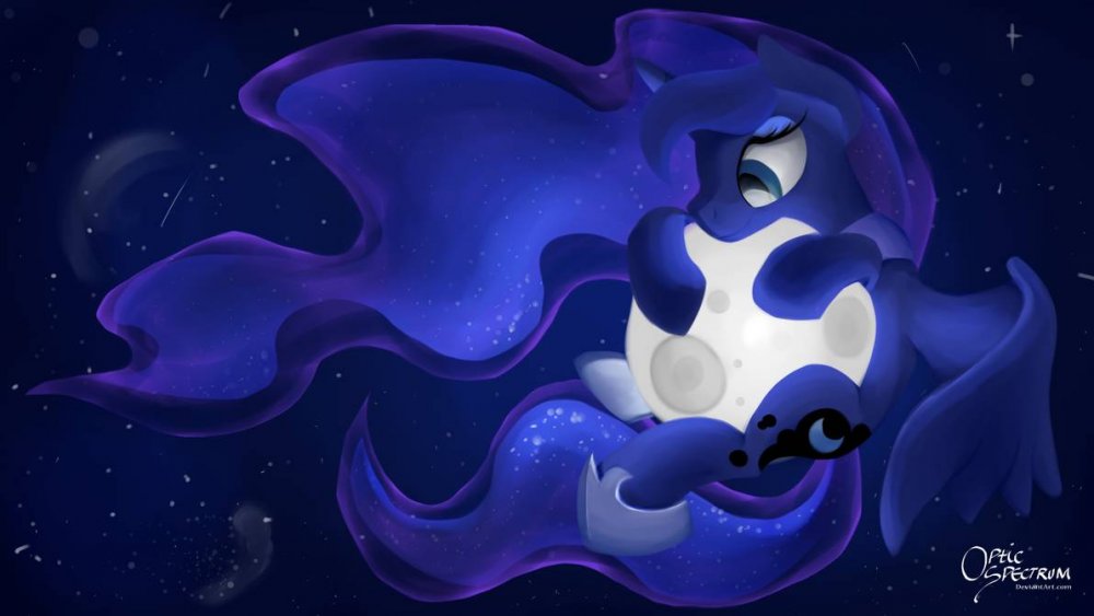Princess Luna - Moonlight's Embrace by OpticSpectrum