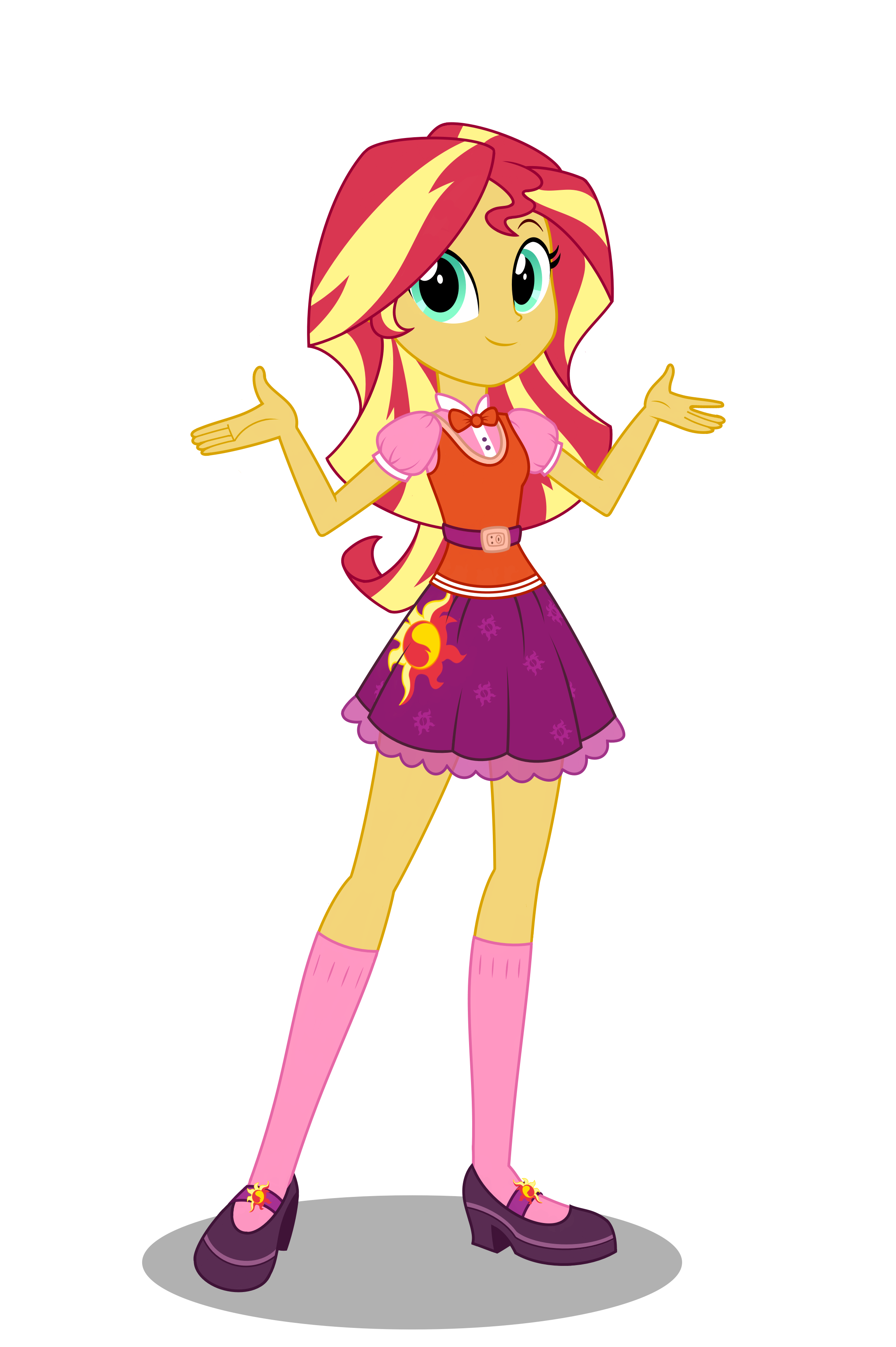 1424014__safe_artist-colon-broncat_sunset+shimmer_equestria+girls_belt_bowtie_clothes_cute_female_looking+at+you_mary+janes_new+outfit_shoes_simple+bac.png