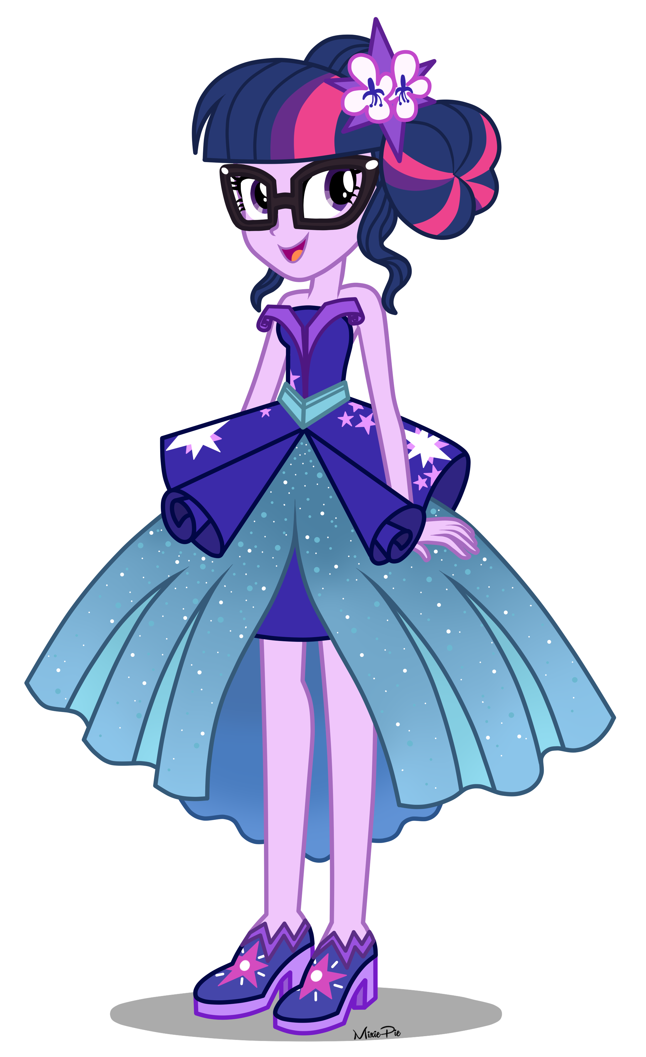 1427011__safe_artist-colon-mixiepie_twilight+sparkle_equestria+girls_clothes_crystal+gala_dress_flower_flower+in+hair_glasses_open+mouth_sci-dash-twi_s.png