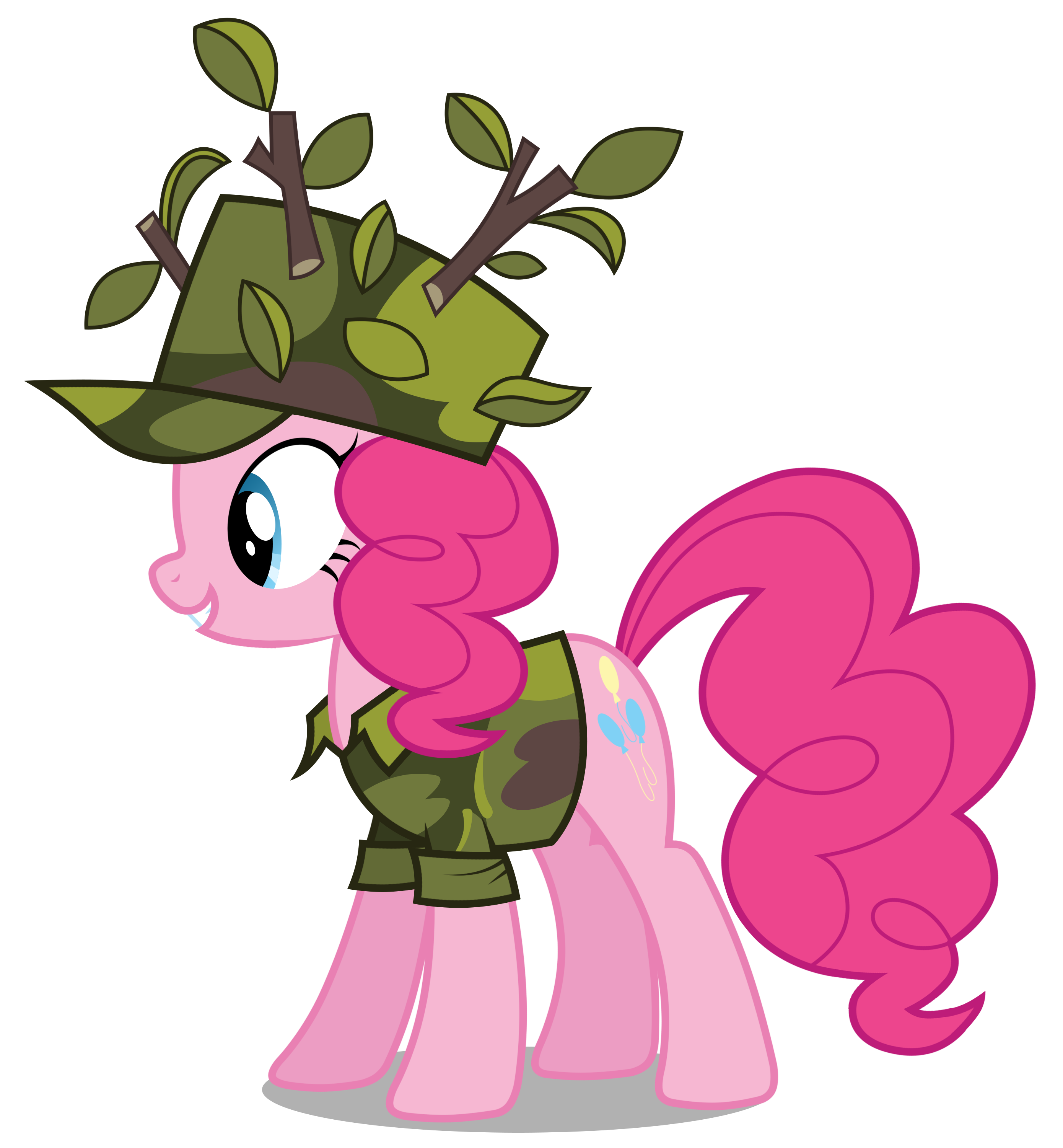 1429237__safe_artist-colon-brony-dash-works_pinkie+pie_dragon+quest_camouflage_clothes_hat_pony_simple+background_smiling_solo_transparent+background_v.png