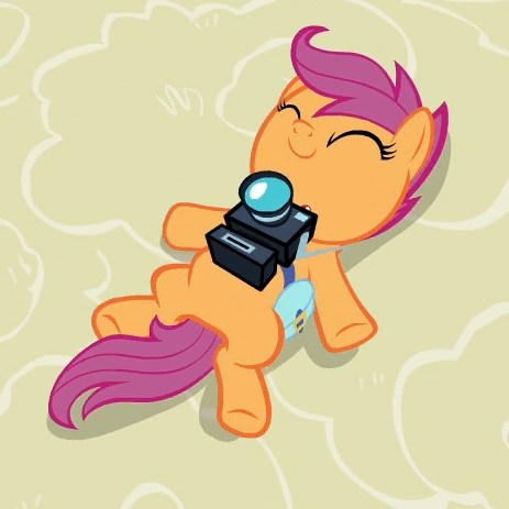 1442061__safe_screencap_scootaloo_parental+glideance_spoiler-colon-s07e07_animated_camera_cropped_cute_cutealoo_happy_pegasus_pony_solo_squee_weapons-d.gif