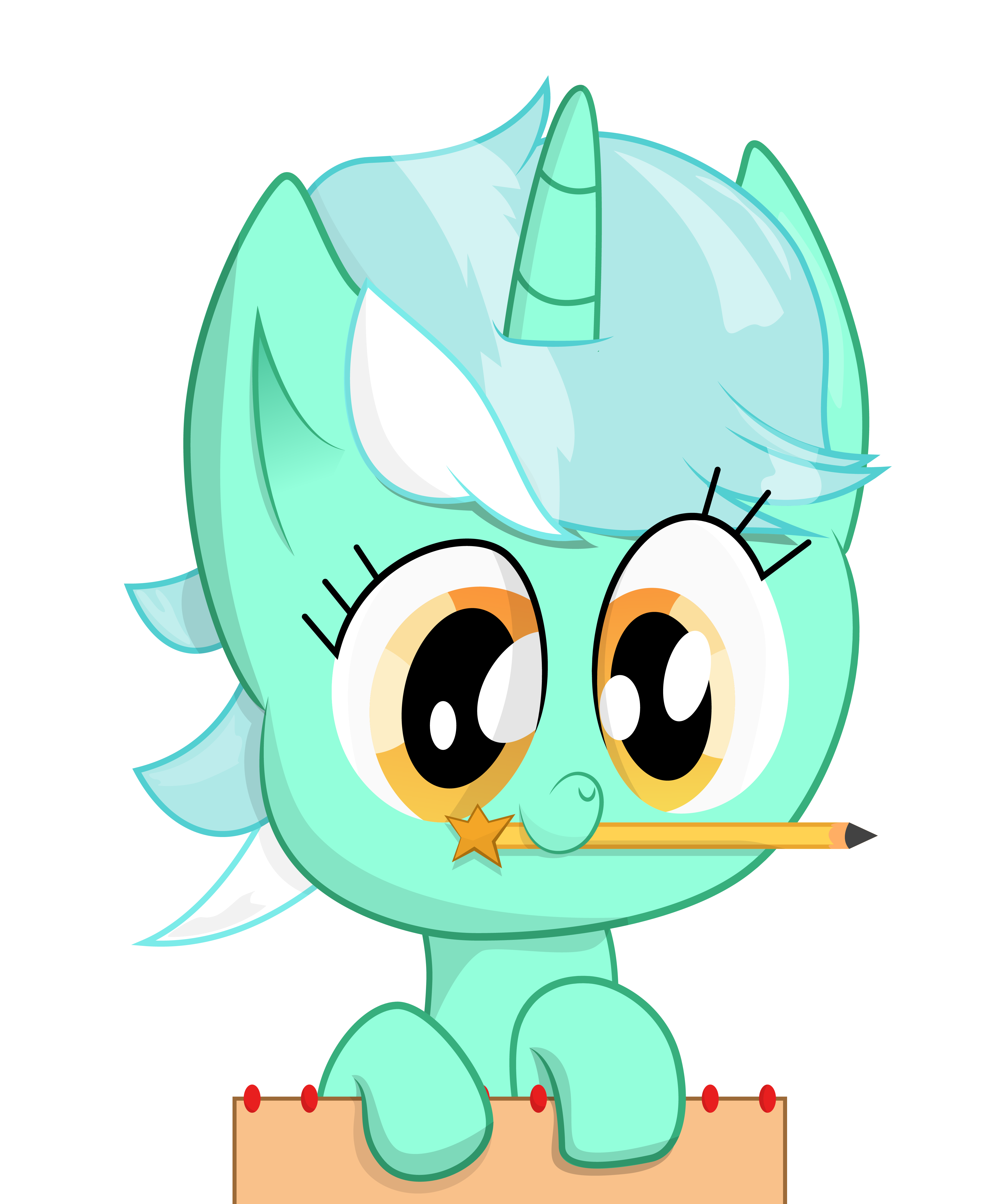 1438782__safe_artist-colon-thundy-dash-r_lyra+heartstrings_mouth+hold_pencil_pony_simple+background_solo_transparent+background_unicorn.png