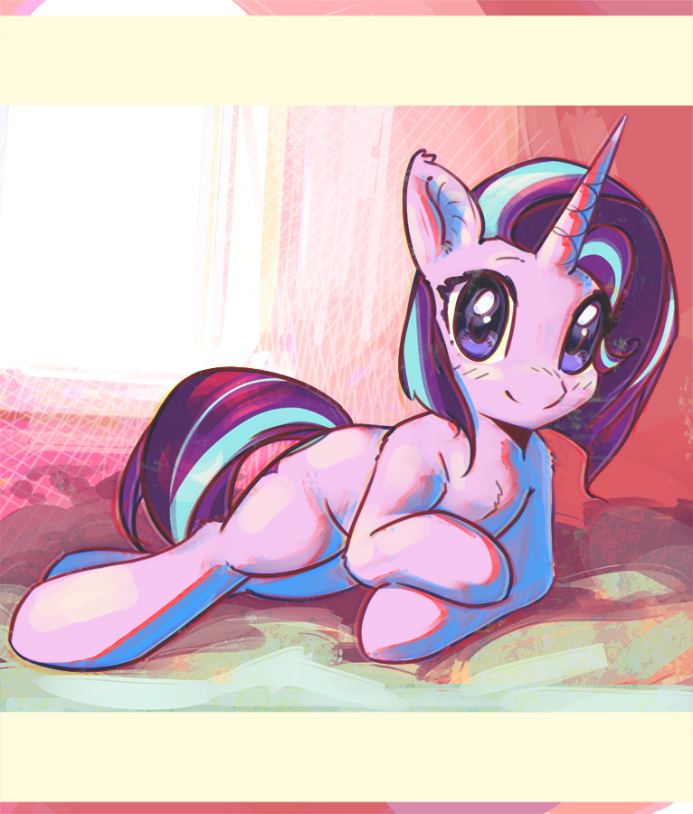 1446406__safe_artist-colon-mirroredsea_starlight+glimmer_alternate+hairstyle_crossed+hooves_cute_female_glimmerbetes_laying+down_looking+at+you_mare_po.jpeg