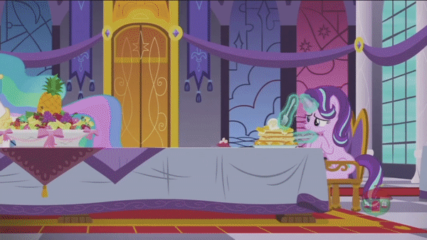 1441740__safe_screencap_princess+celestia_princess+luna_starlight+glimmer_a+royal+problem_spoiler-colon-s07e10_alicorn_animated_bags+under+eyes_banana_.gif