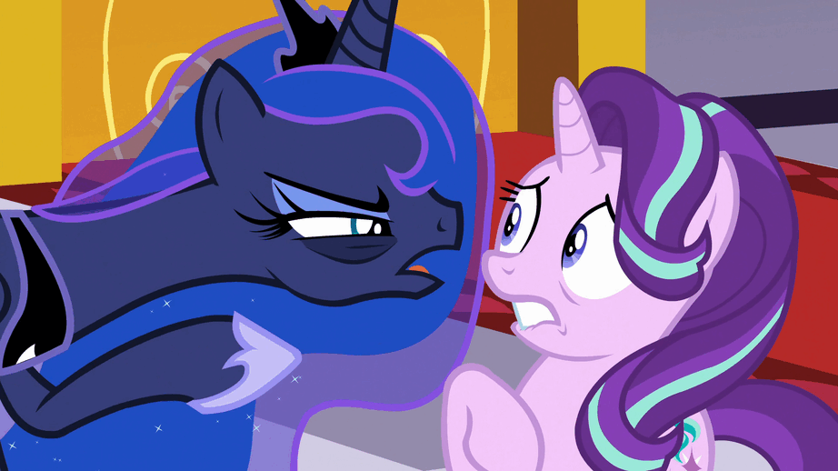 1459148__safe_screencap_princess+luna_starlight+glimmer_a+royal+problem_spoiler-colon-s07e10_angry_animated_fear_lidded+eyes_lip+bite_looped_poking_pon.gif