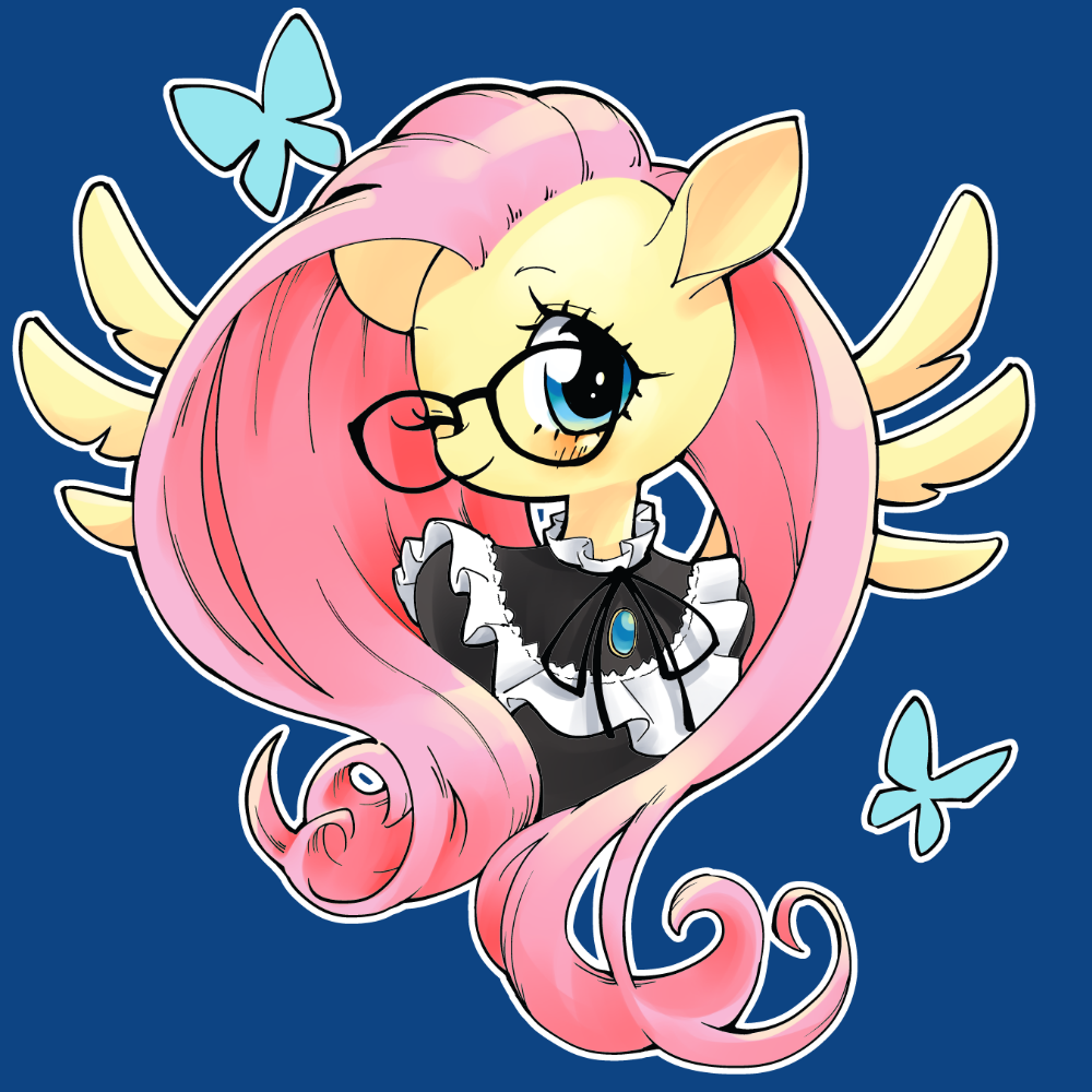 1462833__safe_artist-colon-conbudou_fluttershy_blushing_clothers_cute_female_glasses_looking+at+you_mare_one+eye+closed_pegasus_pony_shyabetes_smiling_.png