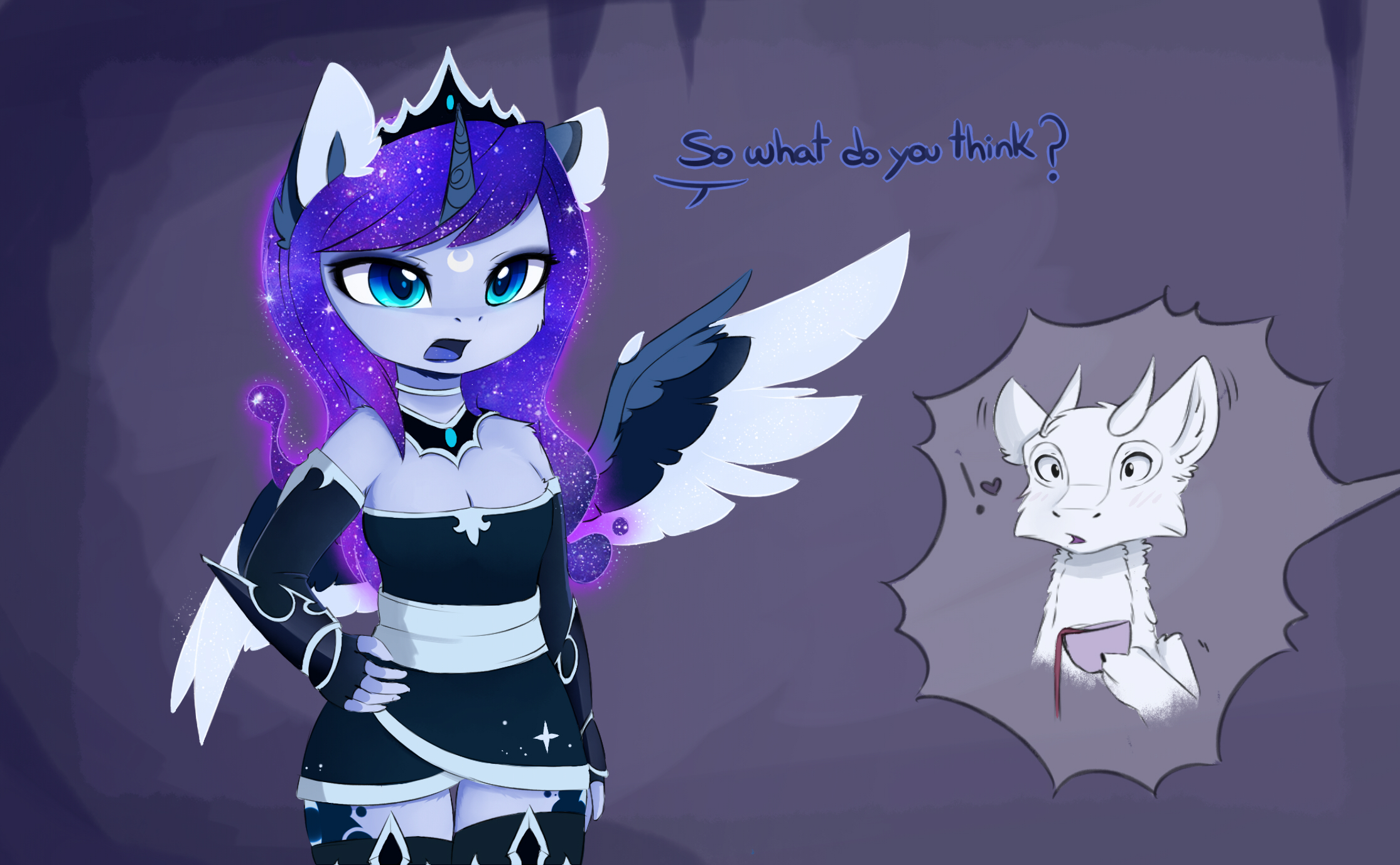 1469992__safe_artist-colon-magnaluna_princess+luna_oc_oc-colon-zefiro_alternate+design_alternate+universe_anthro_clothes_colored+wings_cup_love+heart_m.jpeg