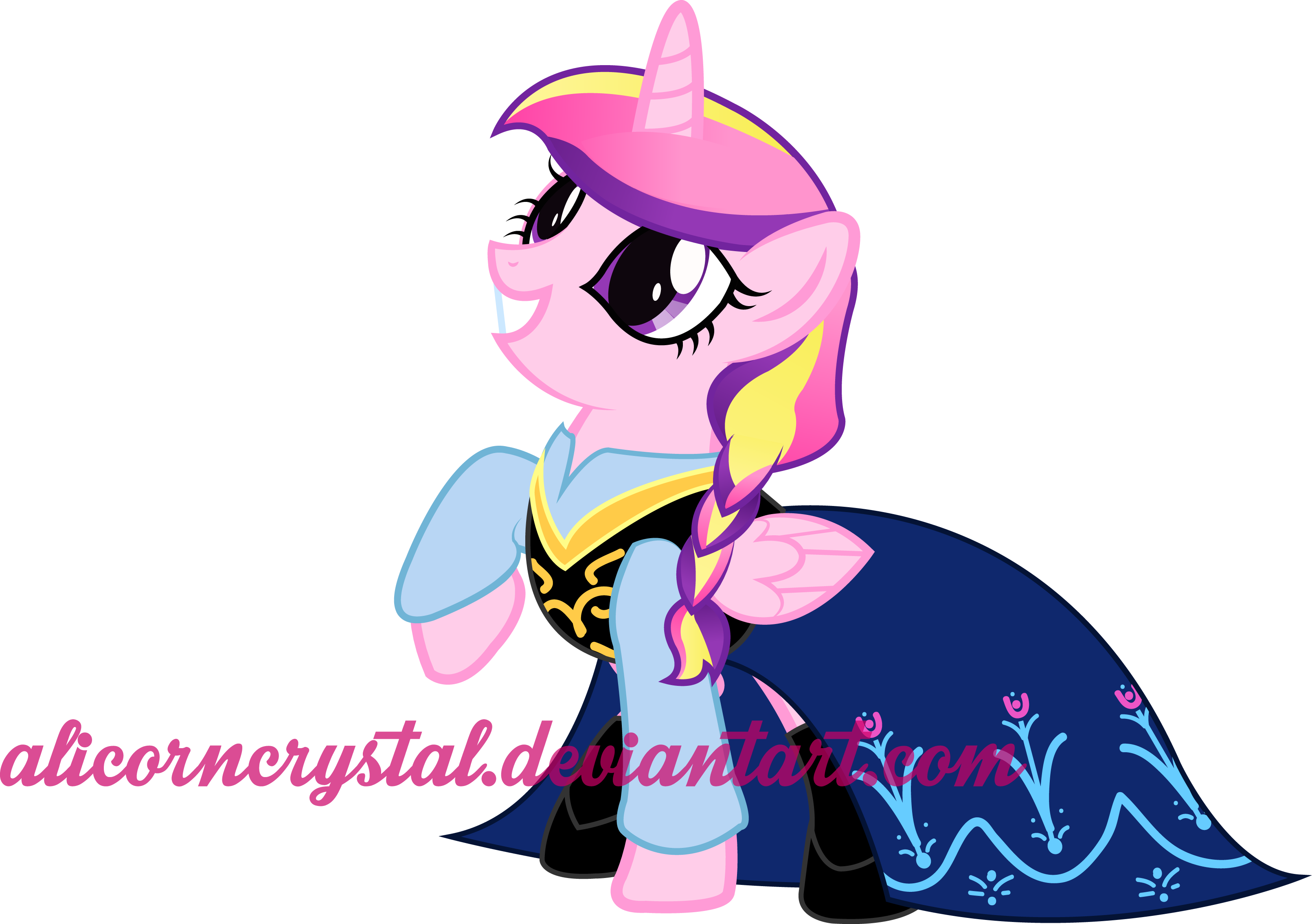 1468144__safe_artist-colon-alinadreams00_princess+cadance_anna_clothes_cosplay_costume_crossover_disney_frozen+%28movie%29_simple+background_solo_trans.png