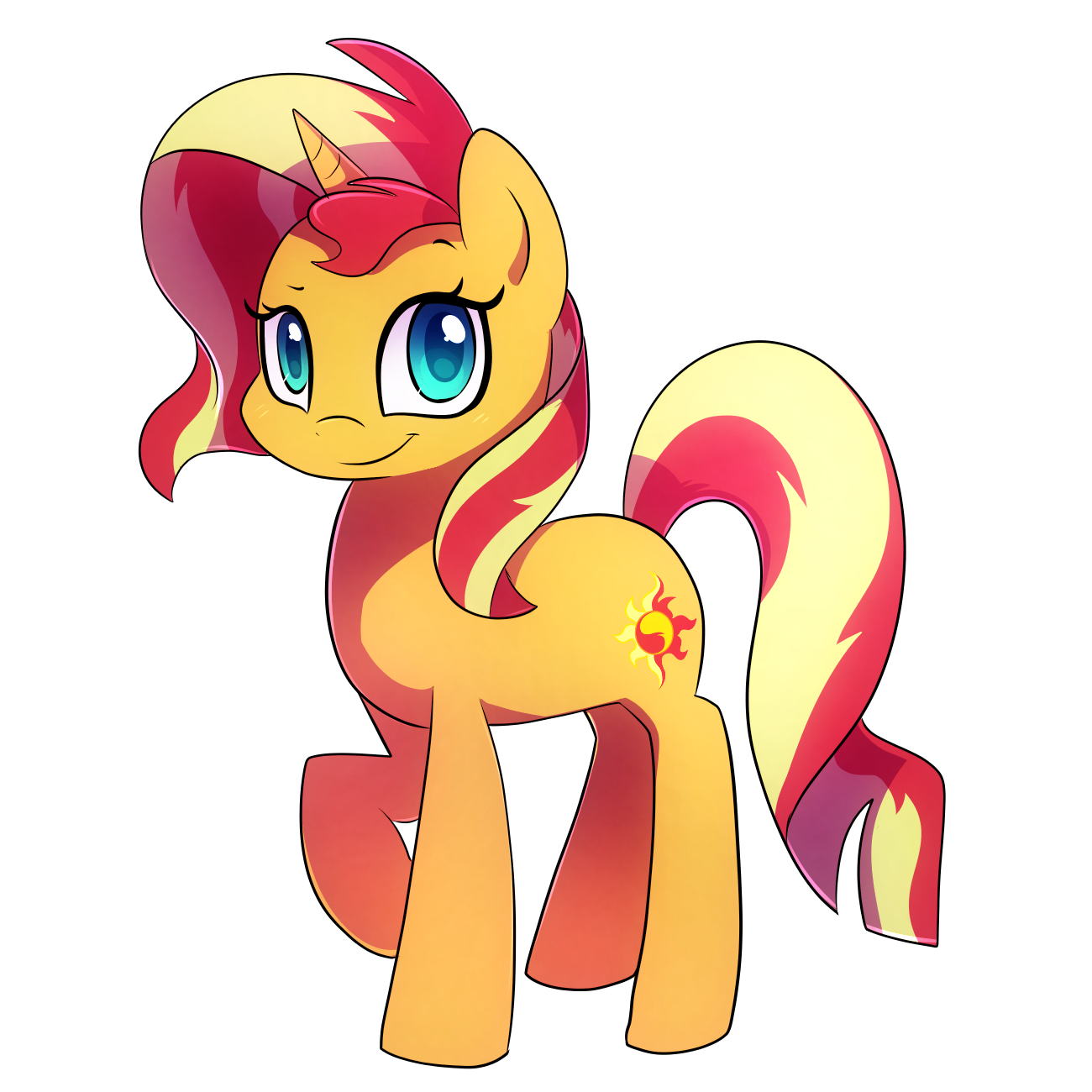 1496197__safe_artist-colon-little-dash-tweenframes_sunset+shimmer_cute_female_looking+at+you_pony_raised+hoof_shimmerbetes_simple+background_smiling_so.png