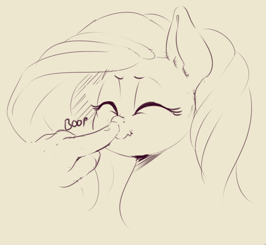 1515109__safe_artist-colon-sirmasterdufel_fluttershy_boop_cute_female_mare_noseboop_pony_scrunchy+face_shyabetes_smiling_solo.png