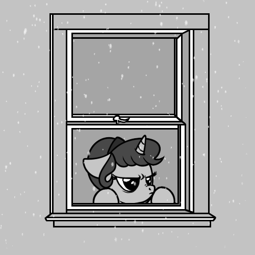 499256__safe_artist-colon-tenaflyviper_oc_oc+only_oc-colon-viperpone_angry_animated_cute_floppy+ears_frown_glare_grumpy_nose+wrinkle_pony_snow_snowfall.gif