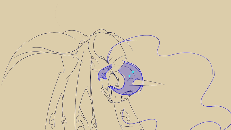 1388846__safe_artist-colon-light262_nightmare+moon_animated_gif_glowing+horn_helmet_magic_monochrome_simple+background_sketch_solo_wip.gif