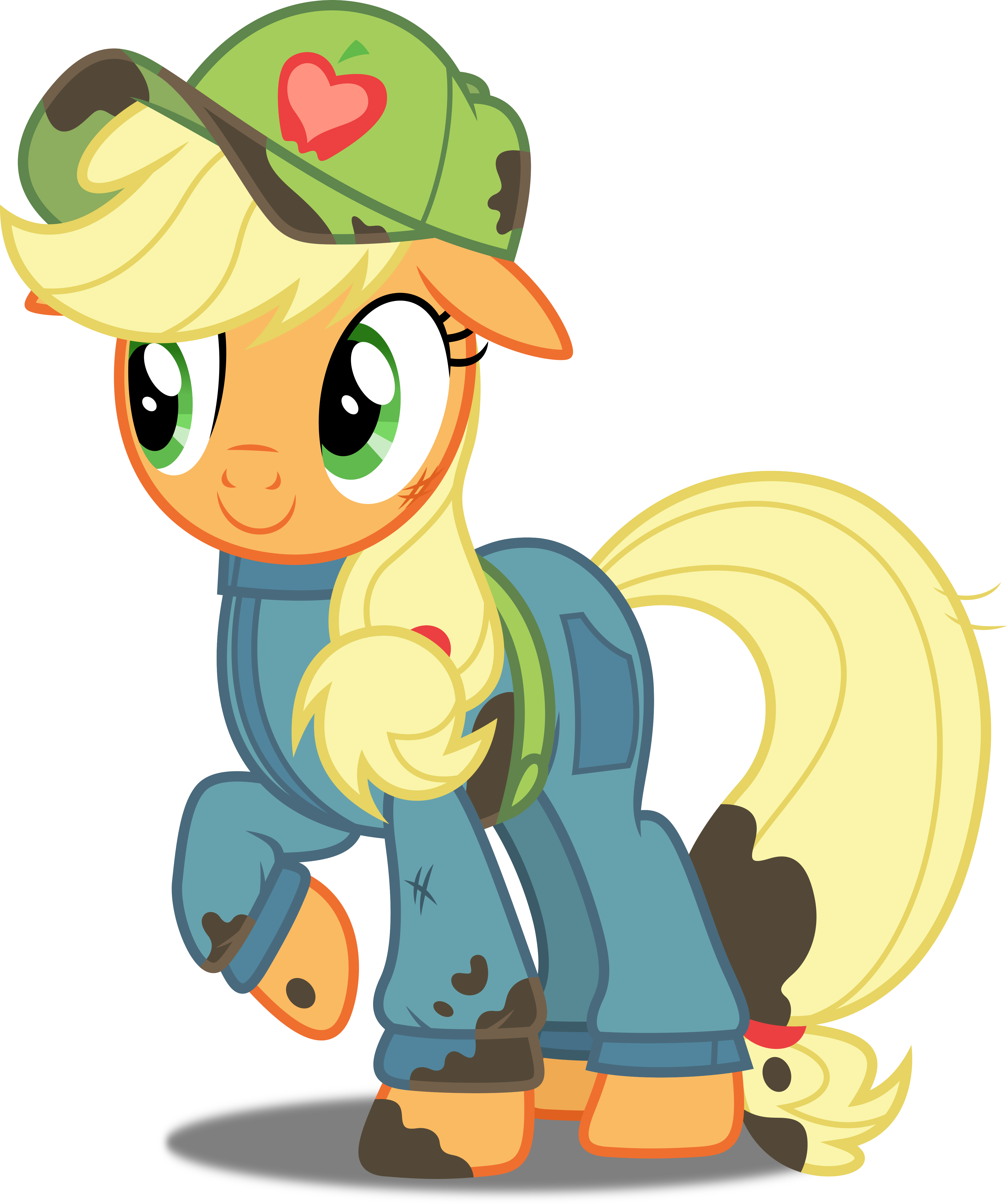 1282653__safe_artist-colon-dashiesparkle_applejack_the+cart+before+the+ponies_absurd+res_cap_clothes_cute_dirty_floppy+ears_grease_hat_jackabetes_mecha.png