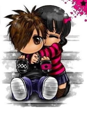 Cute Emo Couple Cartoon | Emo cartoons, Cute emo couples, Emo love