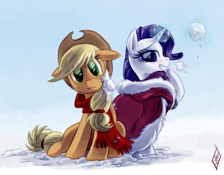 766px-Applejack_and_Rarity_winter_dress_