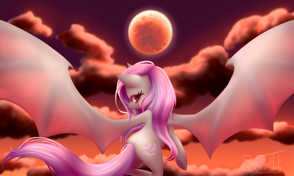 Flutterbat in the [Blood]Moonlight : Redraw