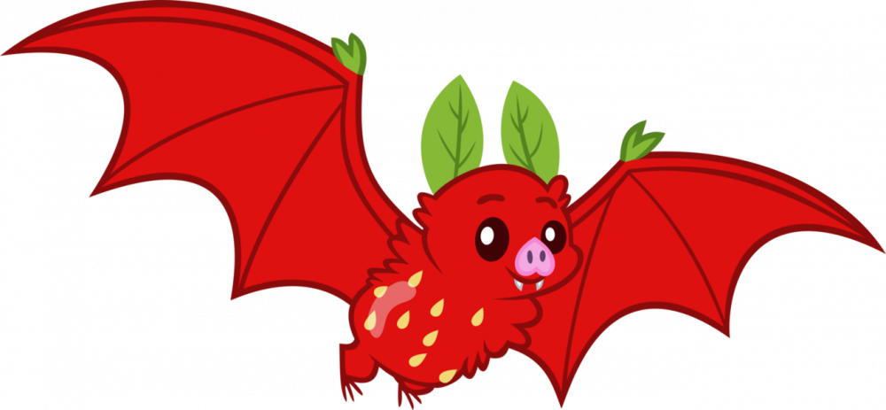 Strawberry Fruit Bat by https://www.deviantart.com/erccre147 on @DeviantArt  | Fruit bat, My little pony drawing, Creature drawings