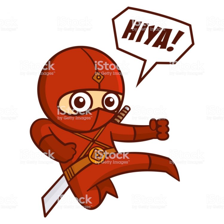 superhero-red-ninja-kid-vector-id9321767