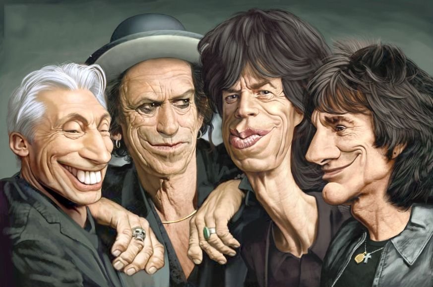 Image result for rolling stones caricature