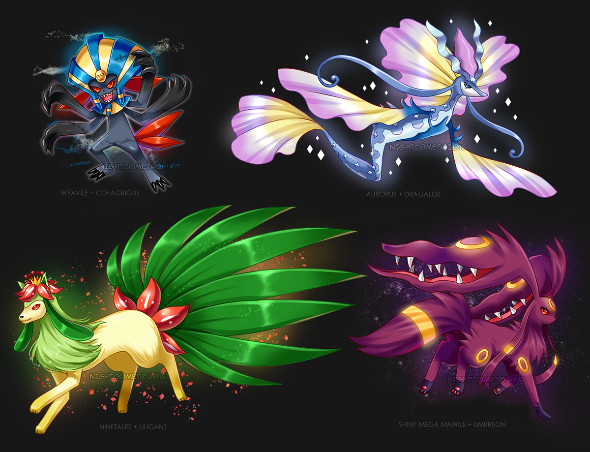 More Pokemon Fusions by NightComet