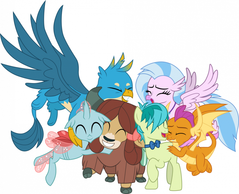 Young Six group hug by CloudyGlow